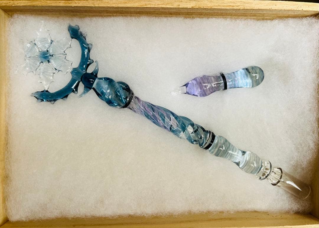 ガラス工房LUC 雪のガラスペン ハンドメイド