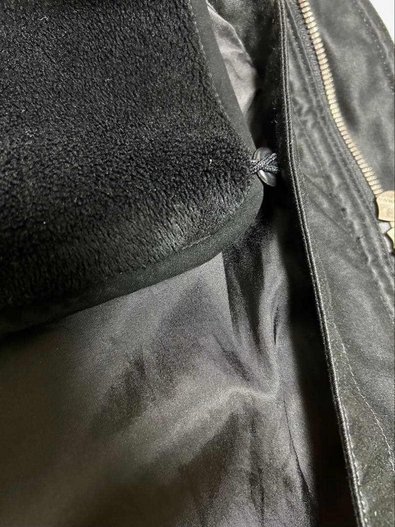 5351 プールオム ブラック モッズコート サイズS