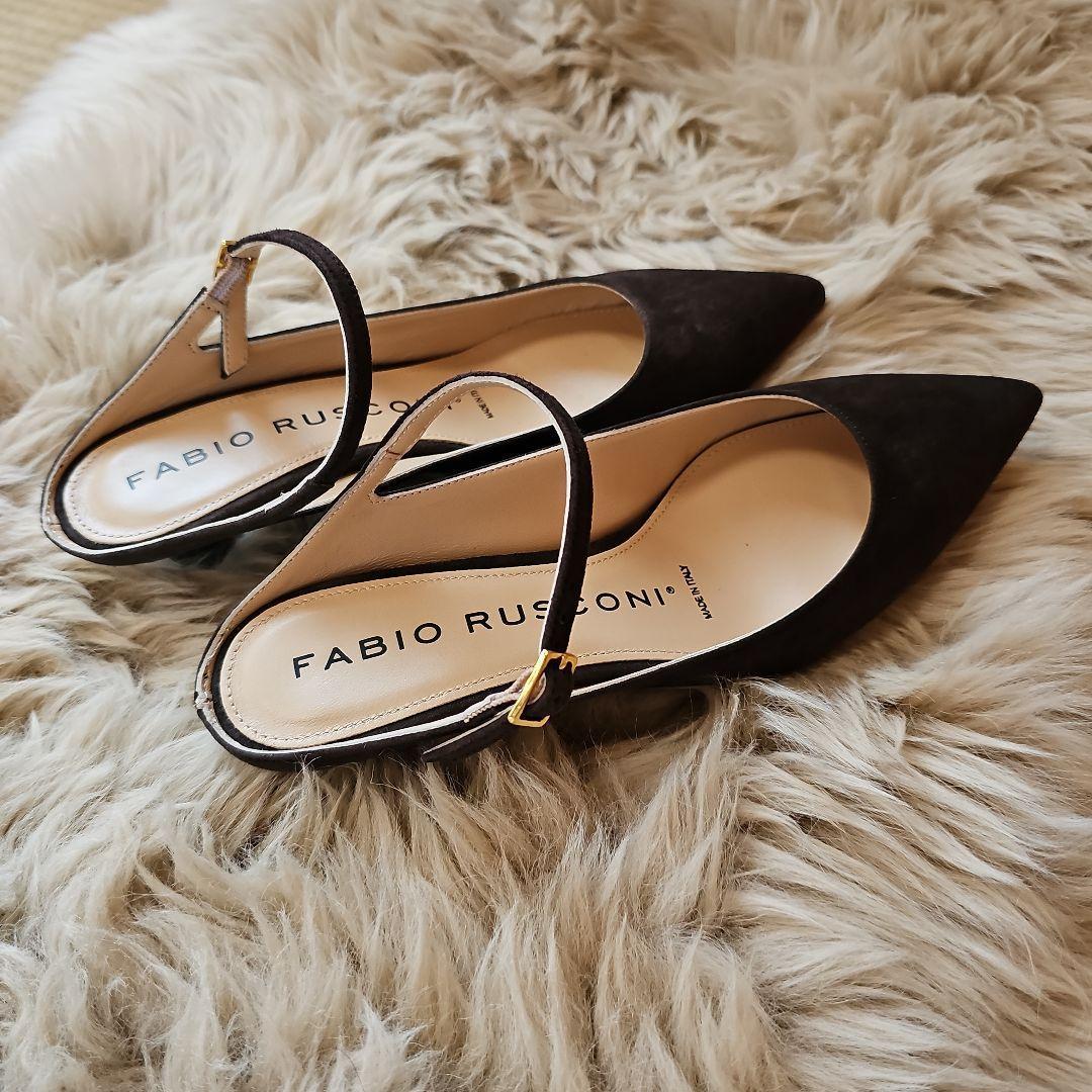 新品未使用 FABIO RUSCONI ミュール ブラウン23.5cm