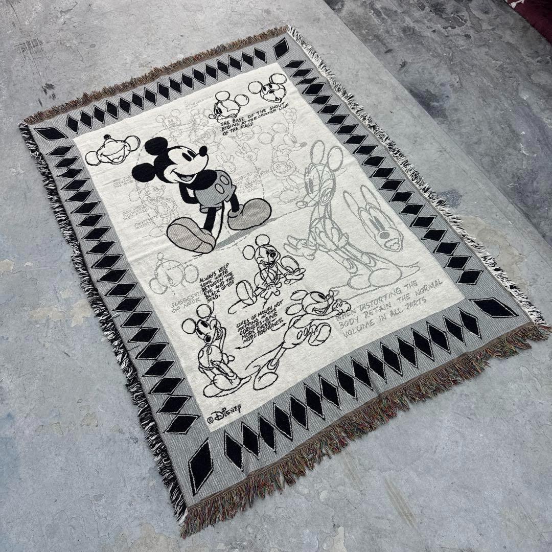 ディズニー　ミッキーマウス　マルチカバー　ソファーカバー　ラグ　155x113