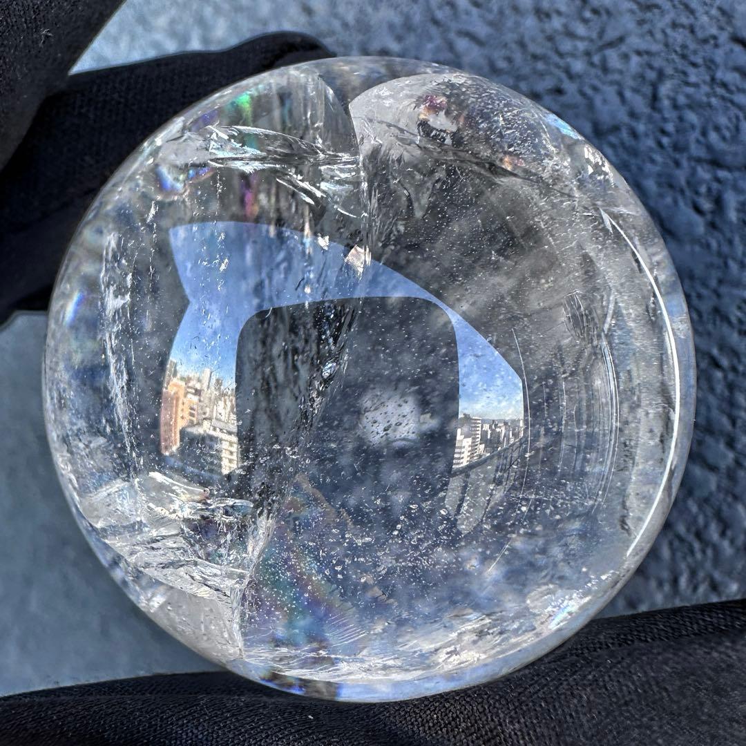 爆レア❗️アゼツライト☆レインボー☆ヒマラヤ水晶 丸玉☆虹☆パワー浄化A1321