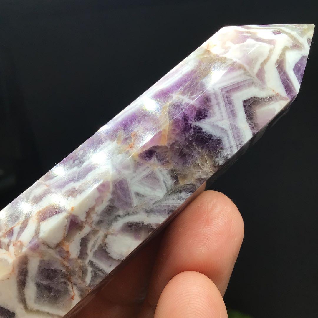 夢幻紫水晶ポイント　癒し石‼️アメジスト　六角柱  ポイント