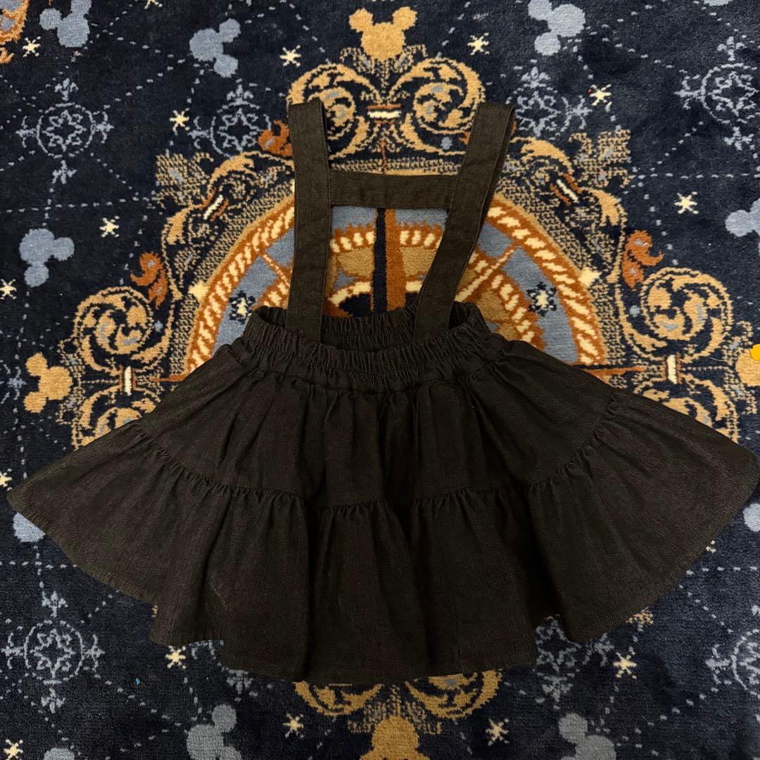 wonny ribbon ブラックデニム　Sサイズ