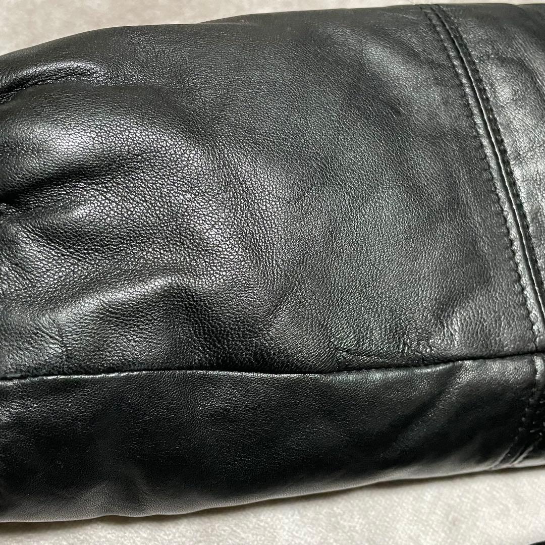 グリーンレーベルリラクシング （M） ダウンジャケット　シープレザー　肉厚　黒