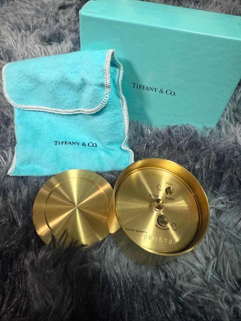 Tiffany & Co. ゴールド置時計