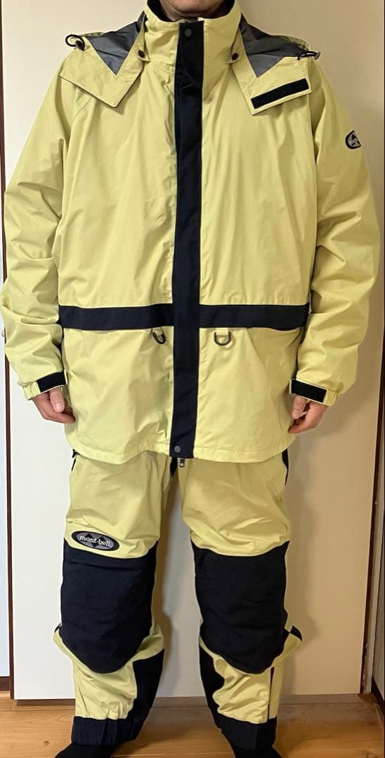 90s OLD mont-bell スキーウェア ライムグリーン セットアップ