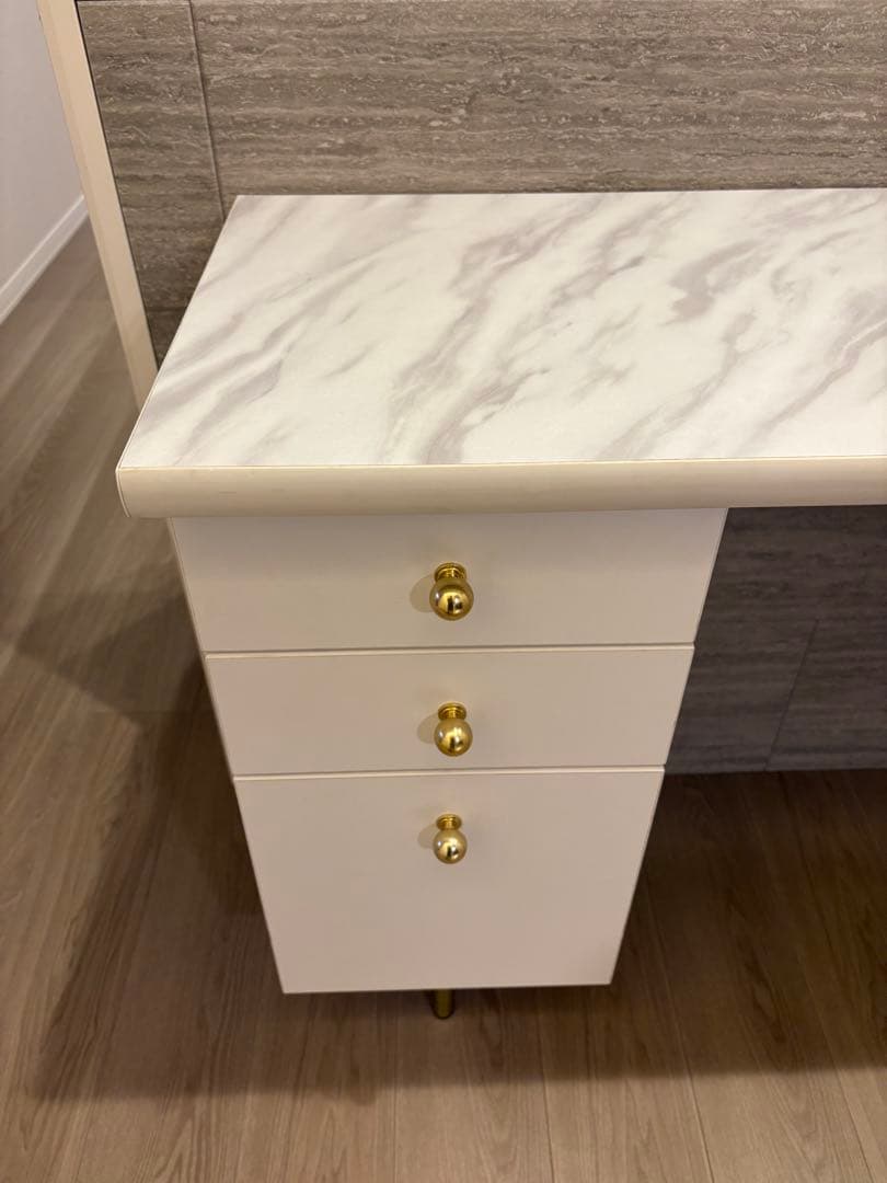 るる【Francfranc】エメラルド コスメドレッサー（ホワイト）