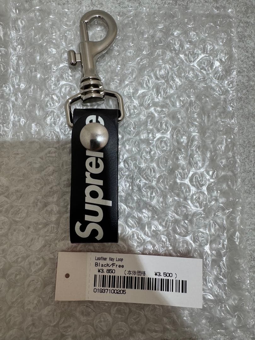 小物 Supreme Leather Key Loop Black 21SS