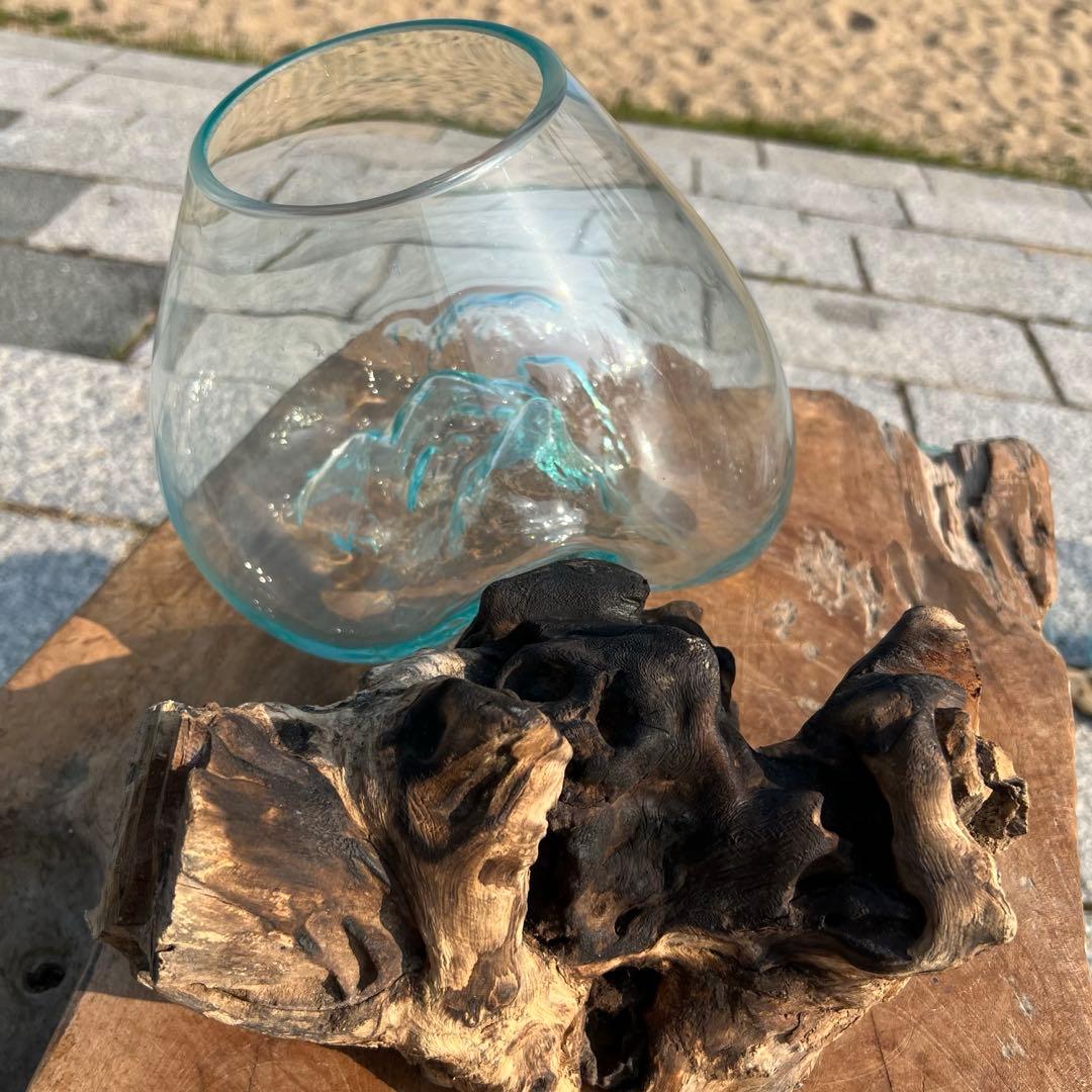 流木ガラス オブジェ特大D 花瓶 金魚鉢 ガーデニング テラリウム 観賞魚 容器