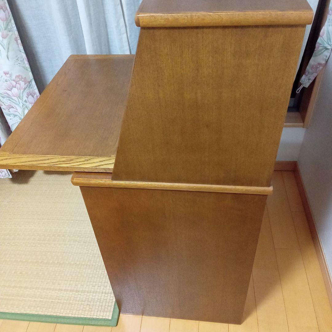 木製学習机 ブラウン 収納付き　おしゃれ　レトロ　ライティングビューロー