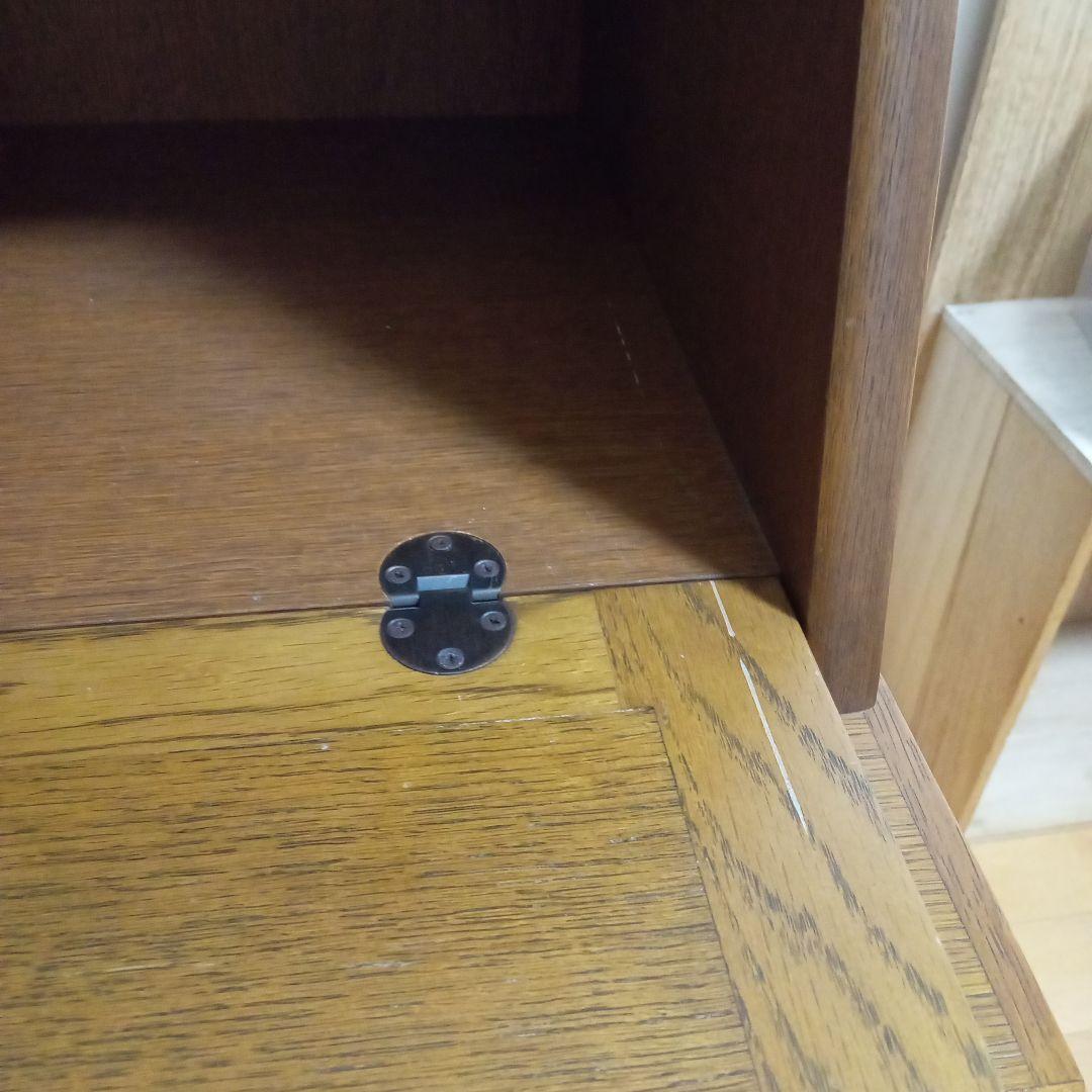 木製学習机 ブラウン 収納付き　おしゃれ　レトロ　ライティングビューロー