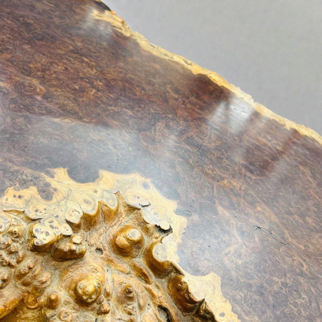 【超特価品】高級 花梨 瘤杢 座卓 一枚板 天然木 艶消し ローテーブル