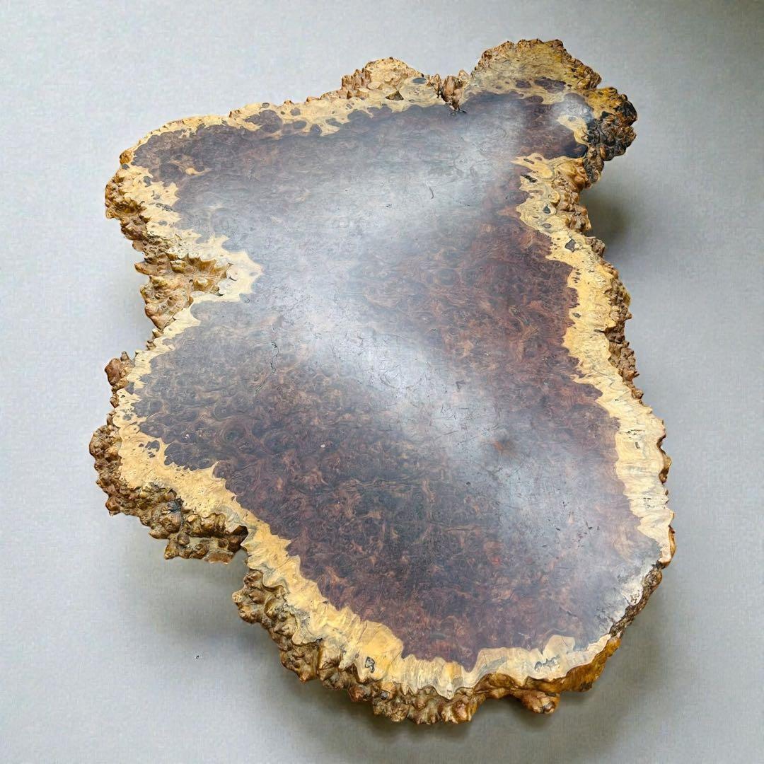 【超特価品】高級 花梨 瘤杢 座卓 一枚板 天然木 艶消し ローテーブル