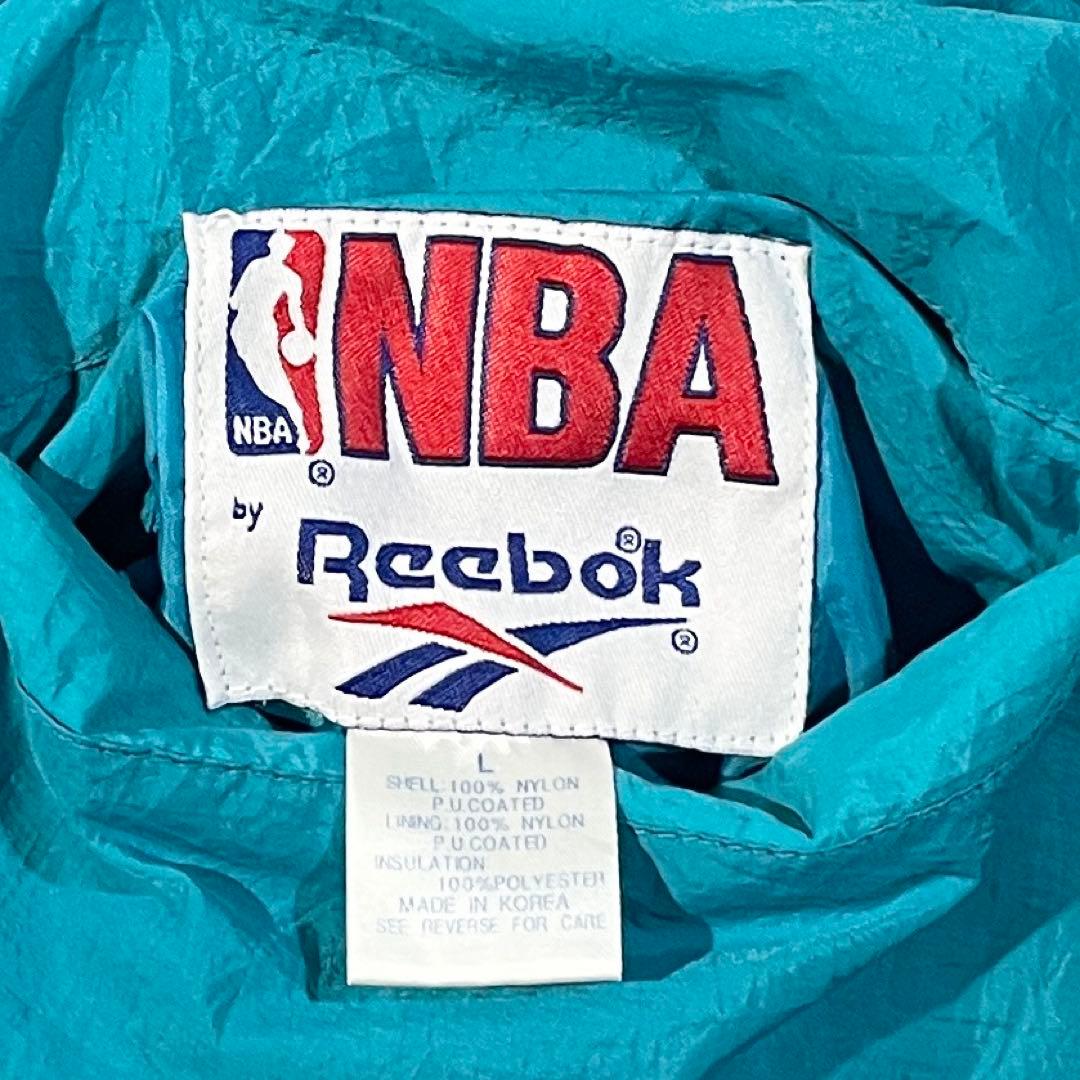 【リバーシブル】90sリーボックNBA シャーロット・ホーネッツ中綿JKT/L