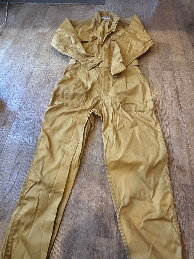 TOYOTA TECNO ベージュオーバーオール つなぎ メカニック