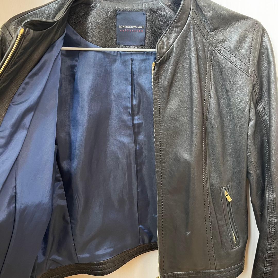 tomorrowland トゥモローランド ラムレザー ブルゾン