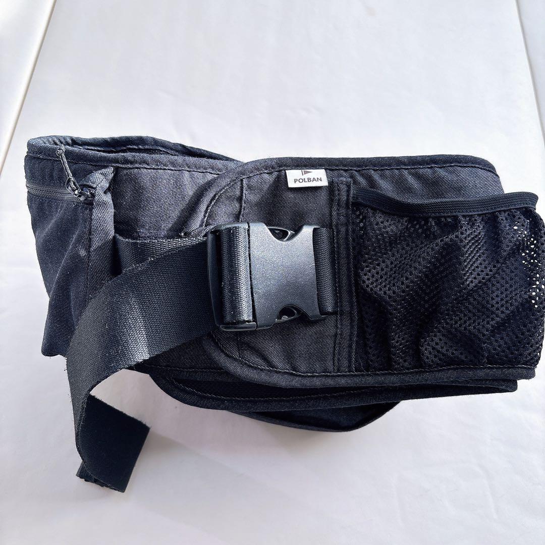 【セット】ポルバンアドバンス ヒップシート+シングルショルダー　デニムブラック