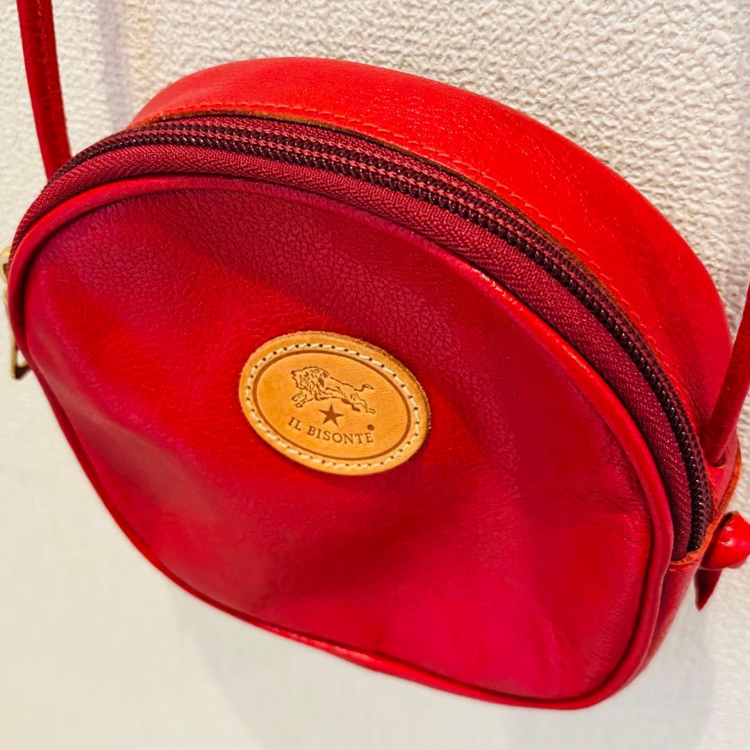 イルビゾンテ クロスボディバッグ レッド 正規品