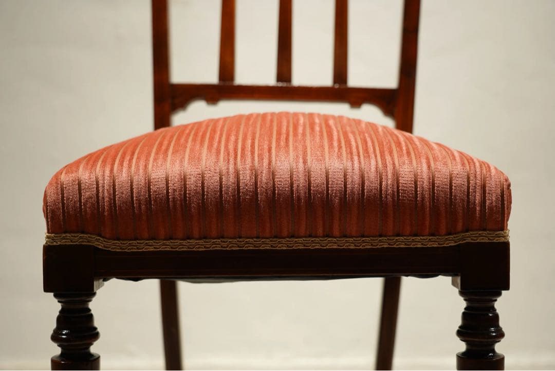 ルイ16世様式　サロンチェア　椅子　象嵌　インレイ　フランス　アンティーク