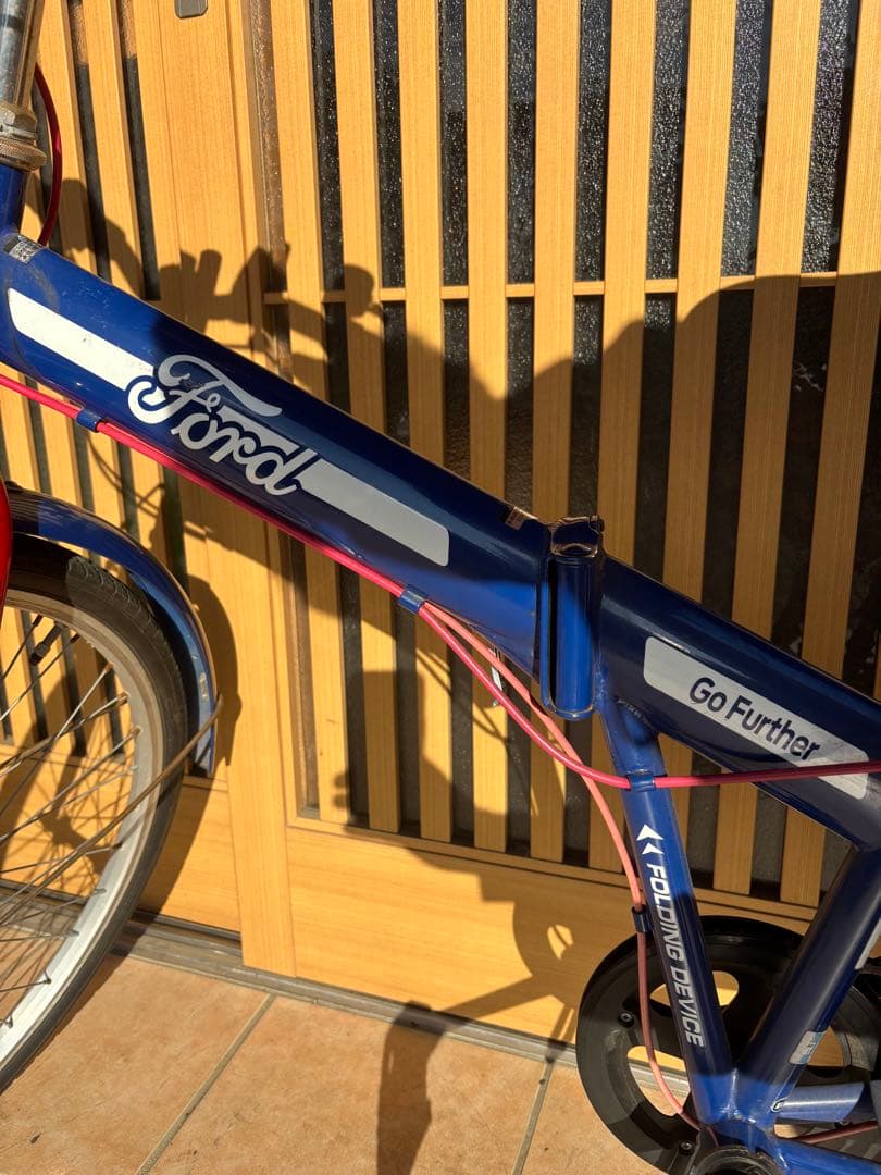 【訳あり】Ford フォード 折りたたみ自転車 26インチ ブルー 街乗り