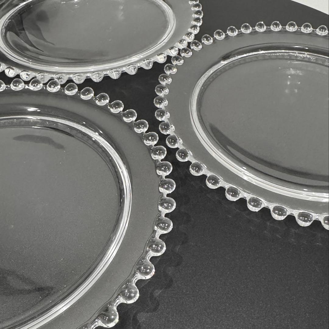 ★LALIQUE★　ラリック　ANDLAU　ガラスプレート　皿　3枚セット