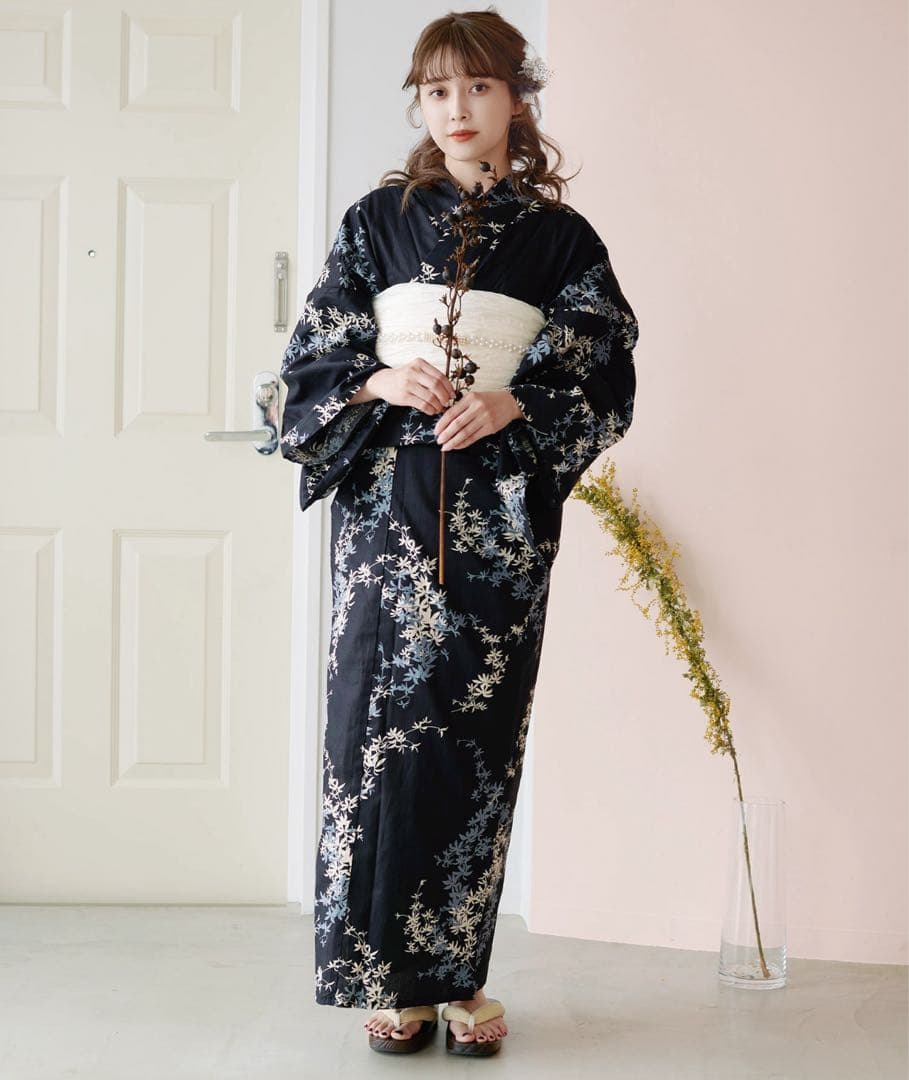 dita 浴衣　セット　如月の萩ながれ