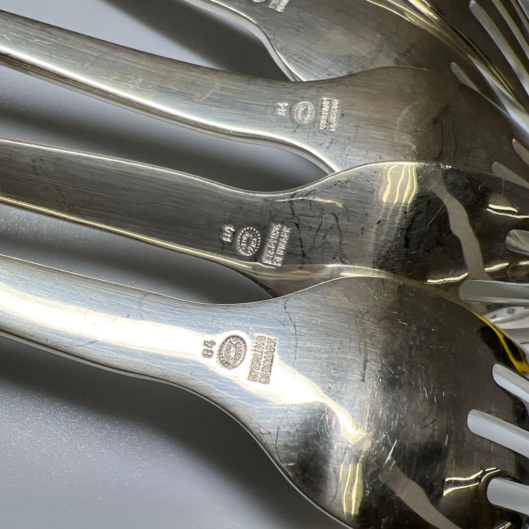 ジョージジェンセン　ブロッサムsterling925 ディナーフォーク6本　袋付