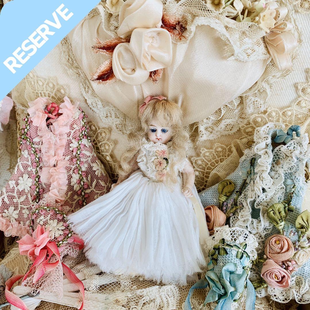 ※ réservé※ロココ装飾プレゼンテーションボックスミニョネットビスクドール