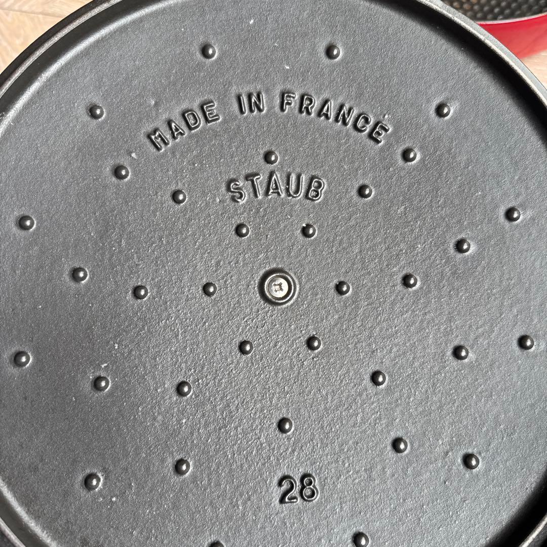 STAUB 両手鍋 28cm 赤