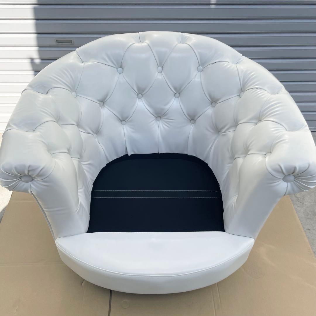 1人掛けソファ シェル ホワイト 家具 インテリア 貝殻 椅子 チェア サロン