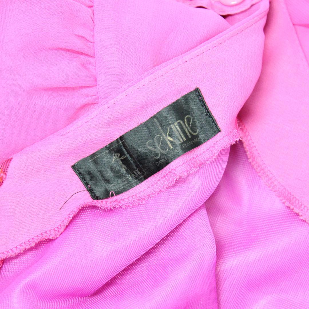 【美品 日本製社交ダンス衣装】上下セット スカート トップス sekine 紫