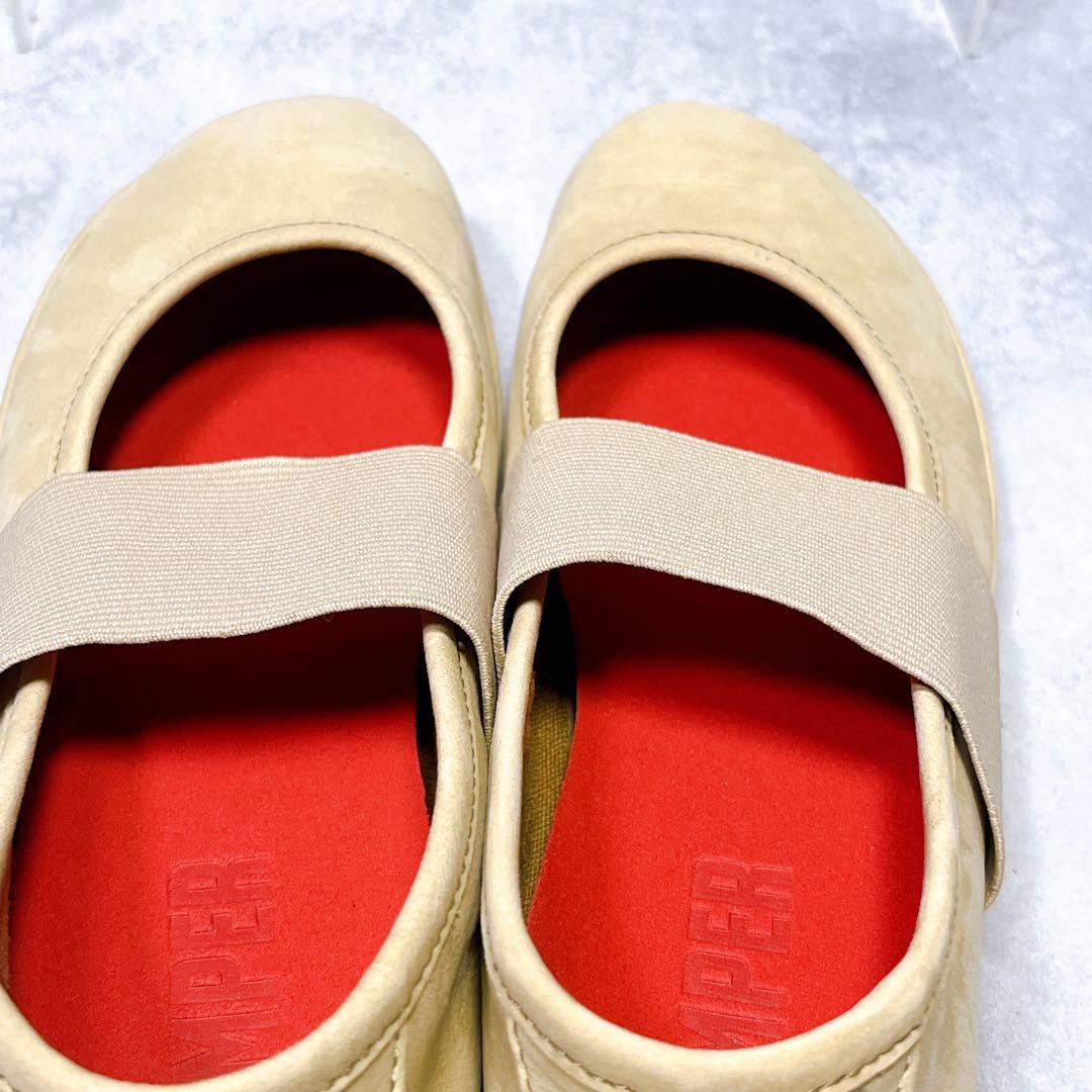 新品【カンペール】ライトニナ (36) フラットシューズ　ストラップ　ベージュ