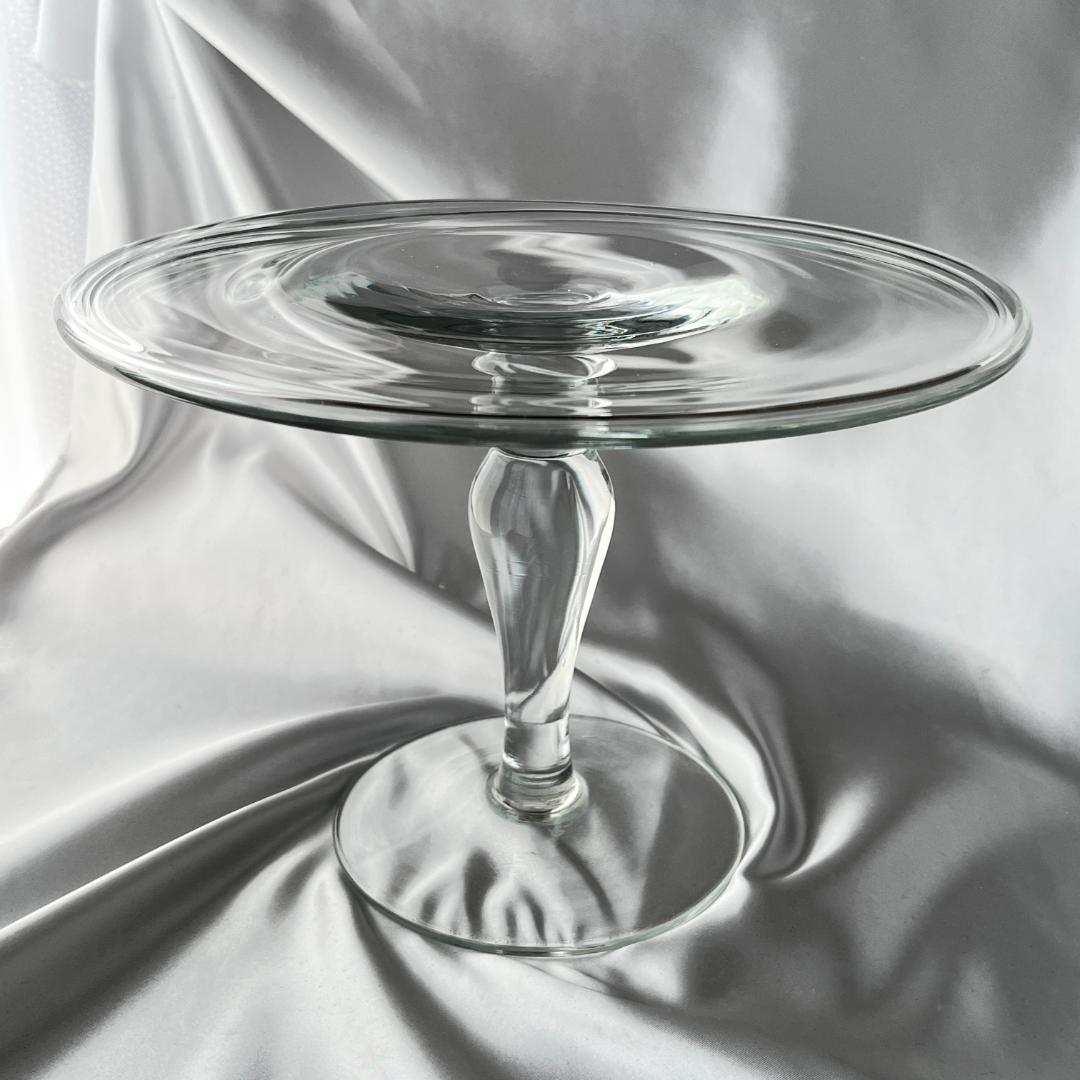 【英国】 クリスタルのケーキスタンド / オブジェスタンド【ガラス】