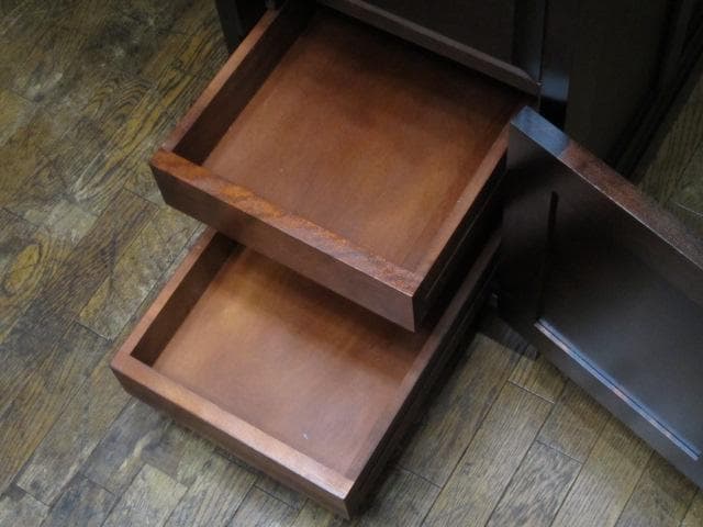 北海道民芸家具 樺 無垢材 片袖机 デスク 書斎机 北民 ホクミン 木製机