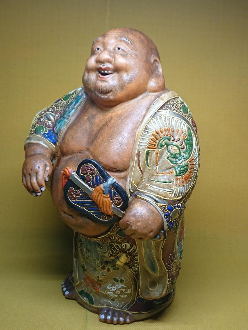 仏教美術　七福神　陶器　布袋　骨董　置物　インテリア　工芸品　美術品　A3034