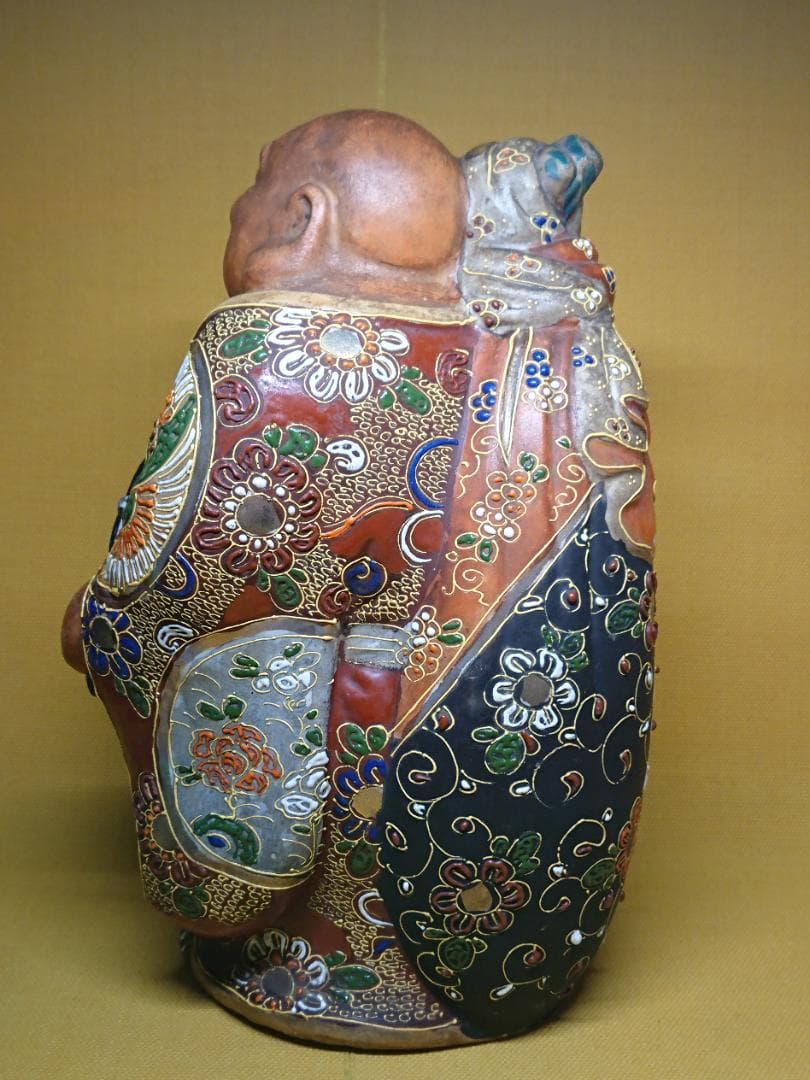 仏教美術　七福神　陶器　布袋　骨董　置物　インテリア　工芸品　美術品　A3034