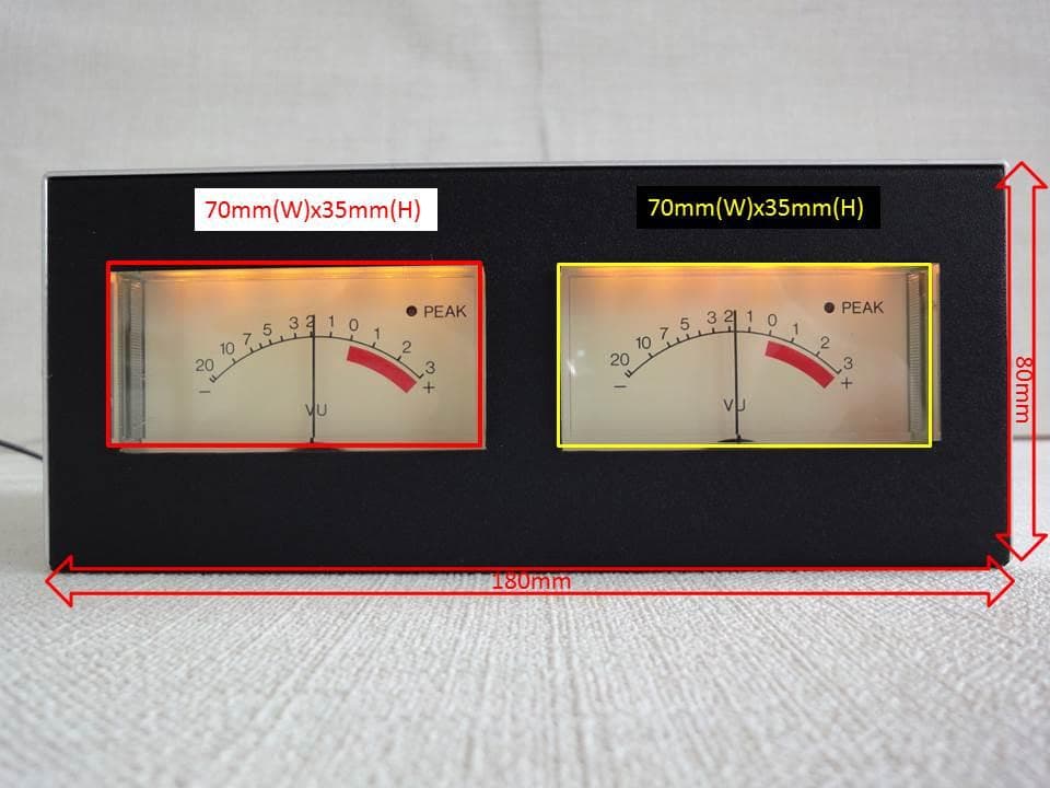 自作ステレオVUメーター220号機（YAMAHAワイド大型・ピーク付）