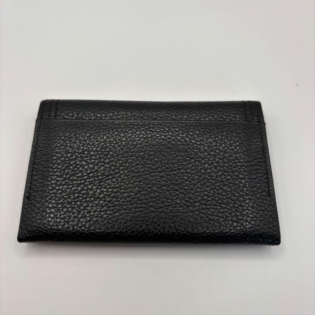 yves saint laurent 名刺入れ　カードケース　ブラック　型押し