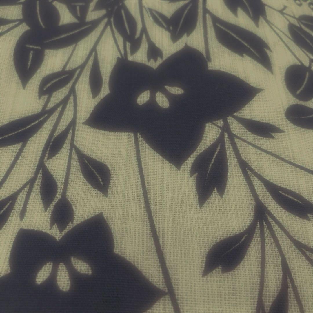 綿麻浴衣　花柄ネイビー浴衣新品　未使用