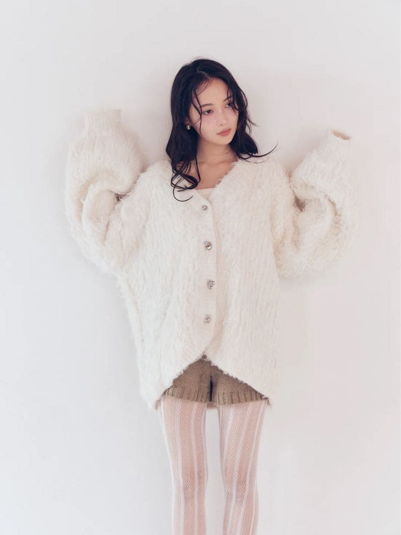 トップス Andequal unique button knit cardigan