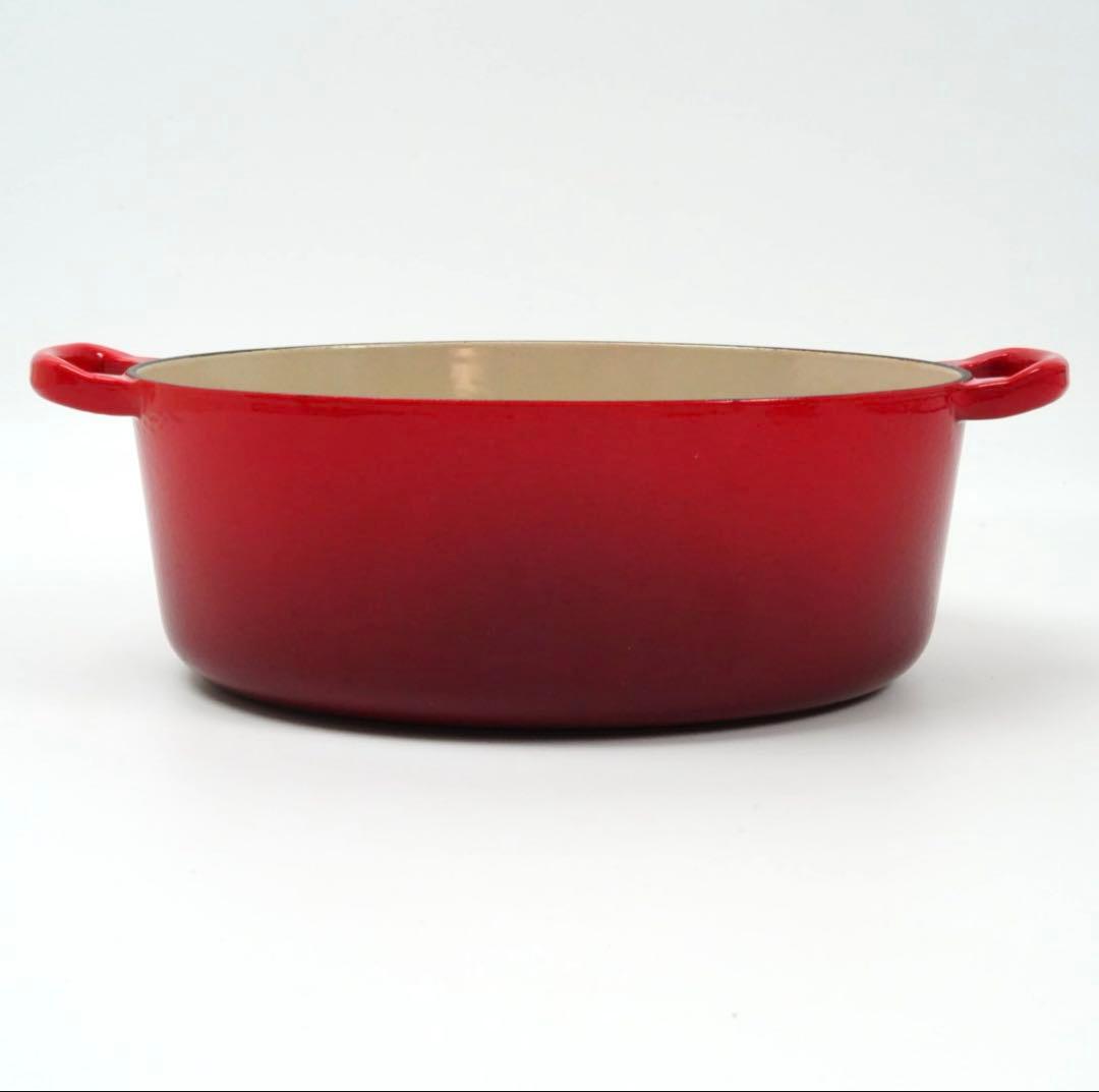 【美品】LE CREUSET　ココット オーバル チェリーレッド　27cm