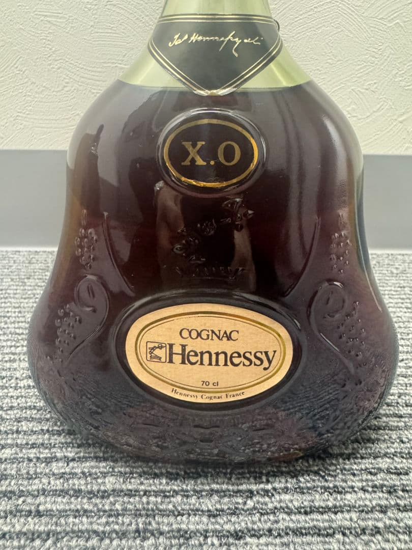 未開栓　古酒　ヘネシー コニャック X.O グリーンボトル　金キャップ