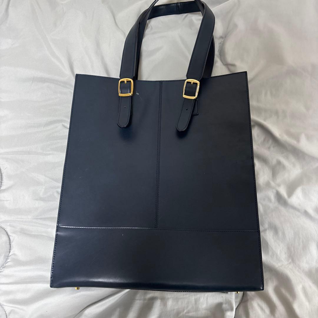 A4 通勤 ビジネス トートバッグ ネイビー