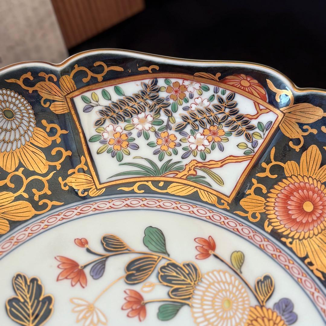 【共箱付き未使用】有田焼 其泉窯琳派　古伊万里様式　大皿1枚　飾り皿　豪華絢爛