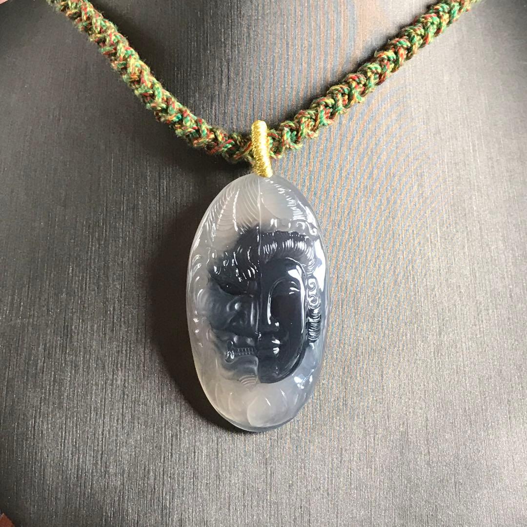 ゴビ石−1166 ゴビ瑪瑙　彫刻　『一念の間』