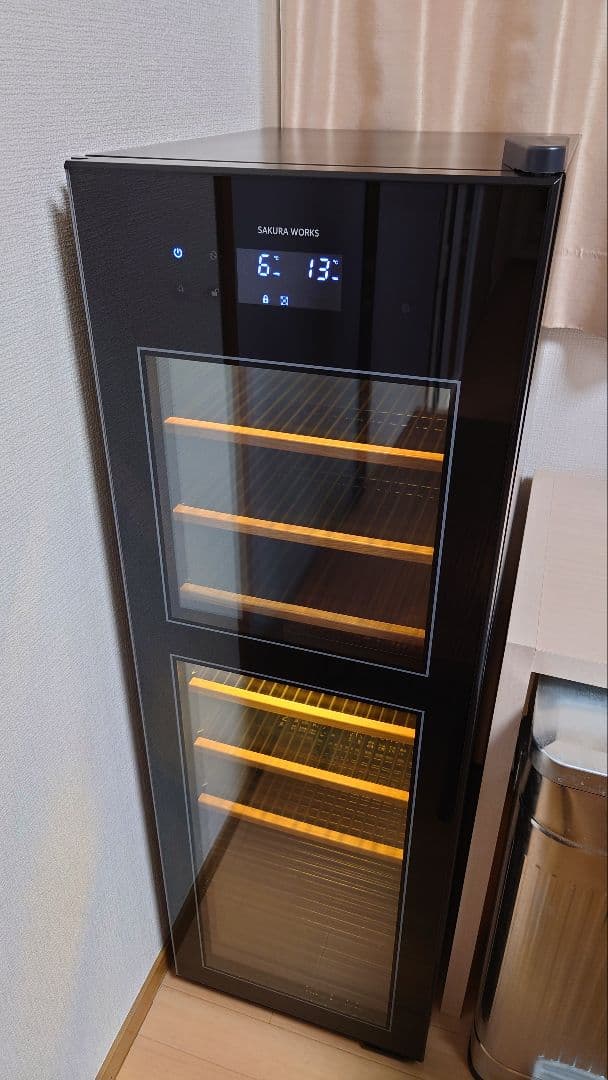 さくら製作所 2024年製 ワインセラー SA38-B ブラック 38本