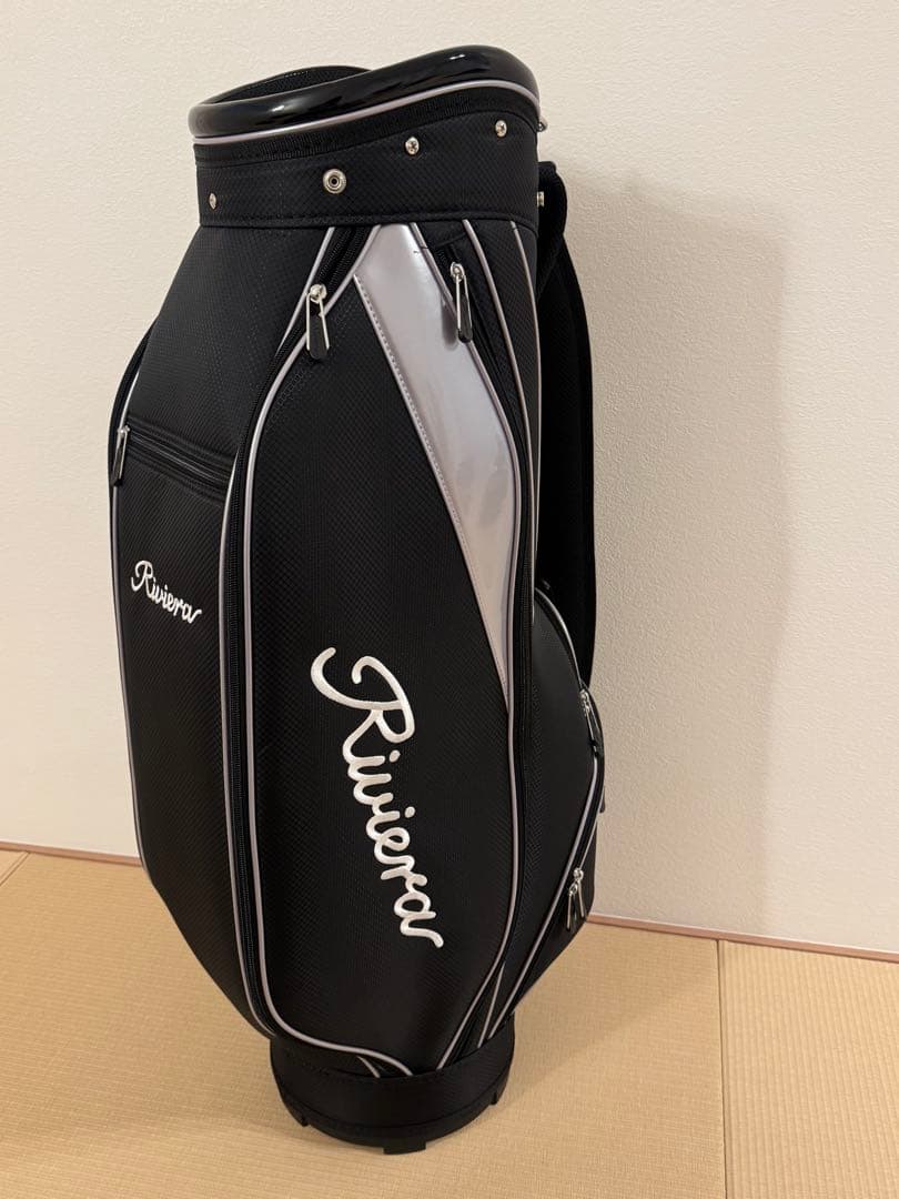 リビエラRiviera ブラックシルバー ゴルフ キャディバッグ