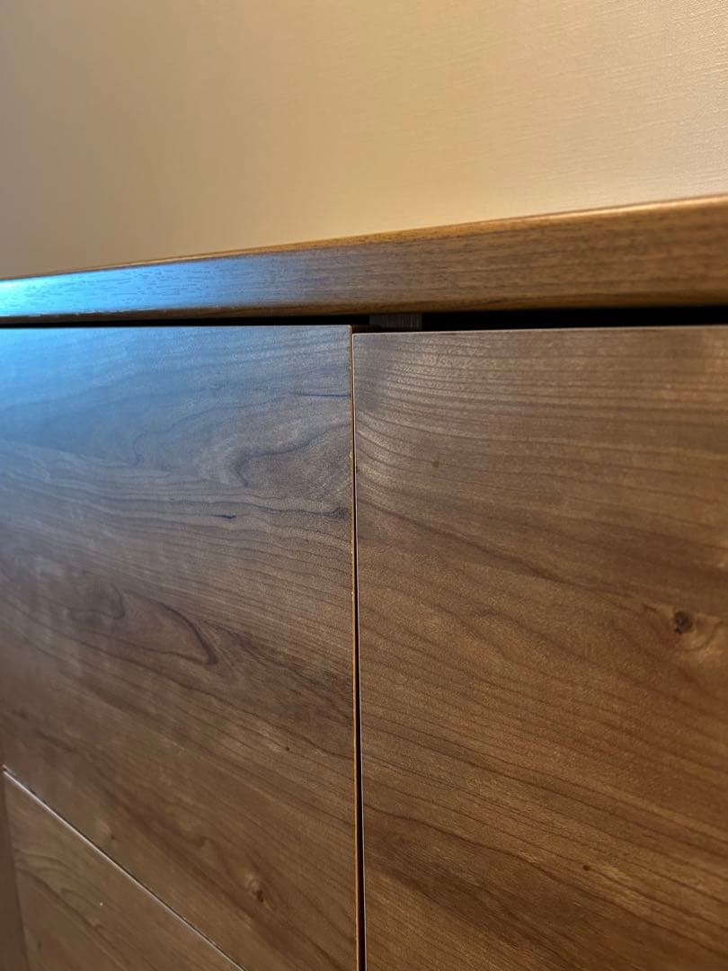 【日本製】キャビネット 幅110cm 木製 扉付き 本棚 収納棚　組立済み