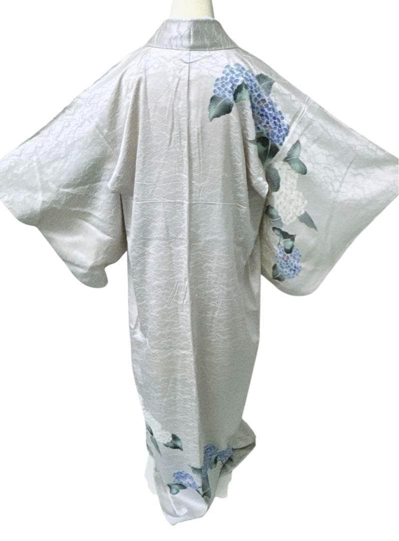 A66愛華 着物 刺繍　訪問着　単衣　おじさい模様　美品　正絹