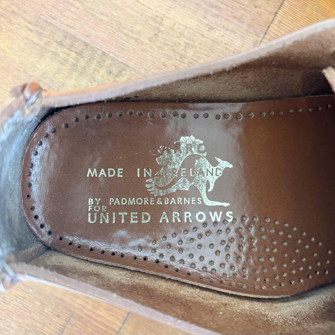 美品　ユナイテッドアローズ別注　パドモア&バーンズ　ラガー　天然皮革　茶　694